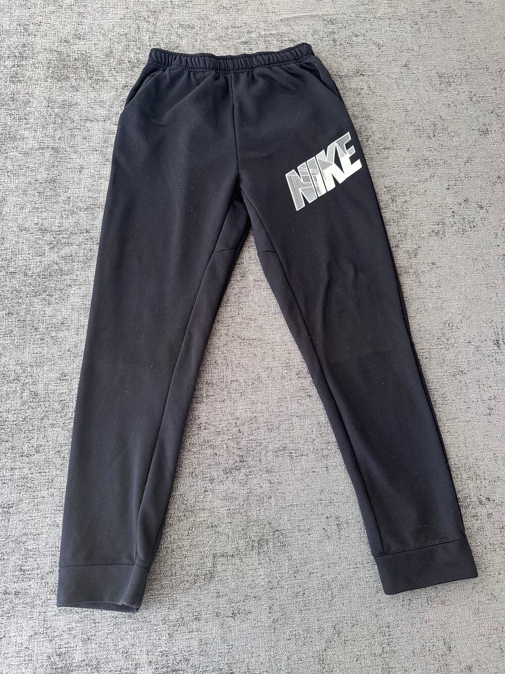 Nike Dri-Fit Fleece Sweatpants XL Mens Black Athletic Joggers Big Logo Graphic
